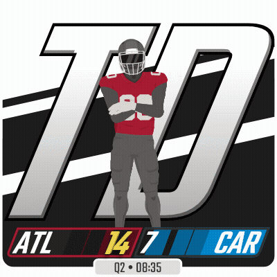 Football Player In Red Jersey Number 80 GIF