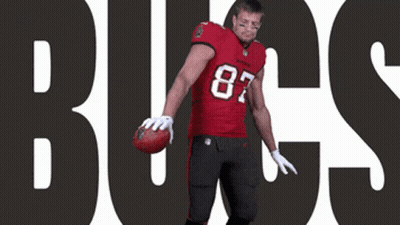 Football Player In Red Jersey Number 87 GIF