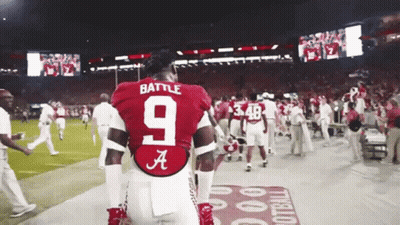 Football Player In Red Jersey Number 9 GIF