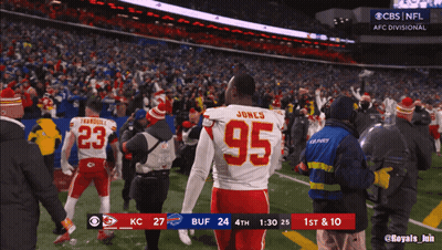Football Player In Red Jersey Number 95 GIF