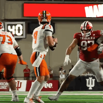 Football Player In Red Jersey Number 95 GIF
