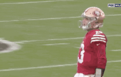 Football Player in Red Jersey Number Three