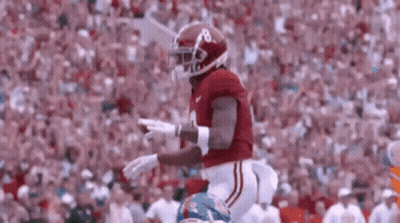 Football Player In Red Jersey Running GIF