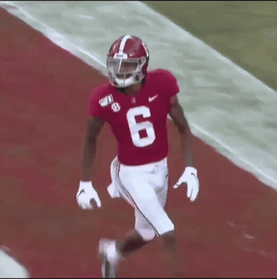 Football Player In Red Jersey Running GIF