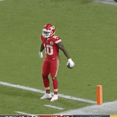 Football Player In Red Jersey Running GIF
