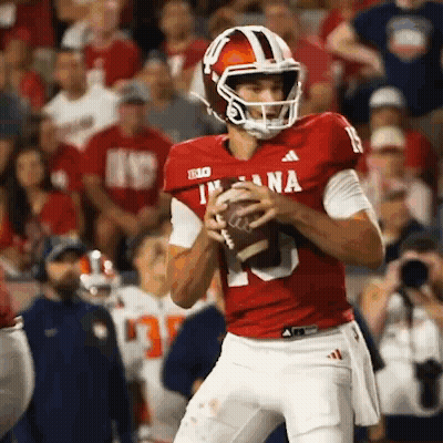 Football Player In Red Jersey Saying Indiana GIF