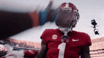 Football Player In Red Jersey With SEC GIF