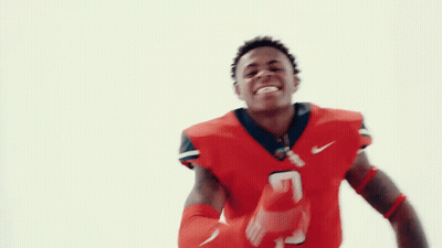 Football Player In Red Nike Jersey Number 7 GIF