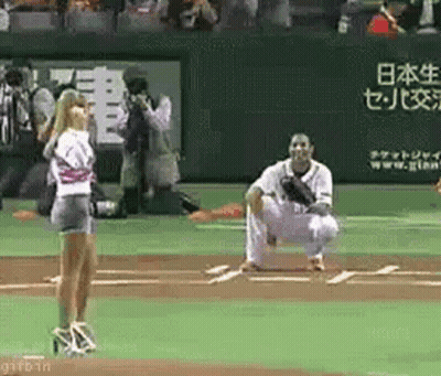 Football Player In Red Shirt Throwing Football GIF