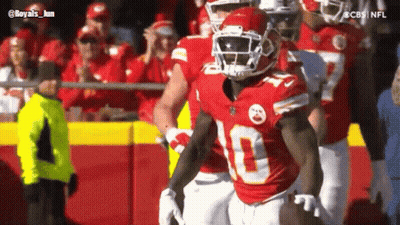 Football Player In Red Uniform Number 10 GIF