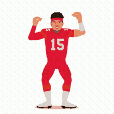 Football Player In Red Uniform Number 15 GIF
