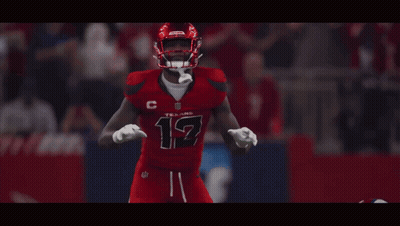 Football Player In Red Uniform Number 19 GIF