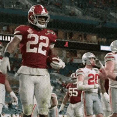 Football Player In Red Uniform Number 22 GIF