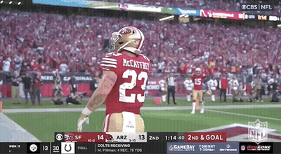 Football Player In Red Uniform Number 23 GIF