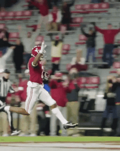 Football Player In Red Uniform Number 8 GIF