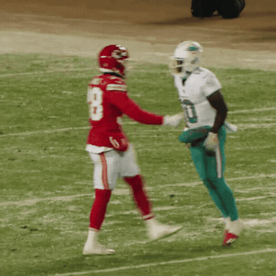 Football Player In Red Uniform Number 8 GIF