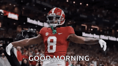 Football Player In Red Uniform Number 8 GIF