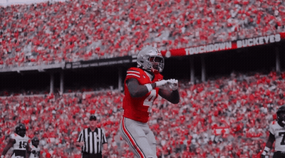 Football Player In Red Uniform Running GIF