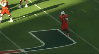 Football Player In Red Uniform Running GIF