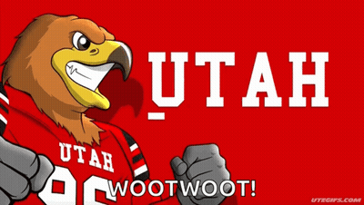 Football Player In Red Utah Jersey Number 2 GIF