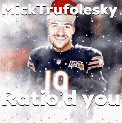 Football Player In Santa Hat Number 19 GIF