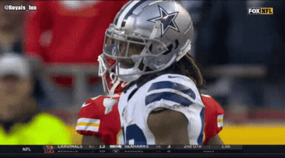 Football Player In Star Helmet On Fox NFL GIF