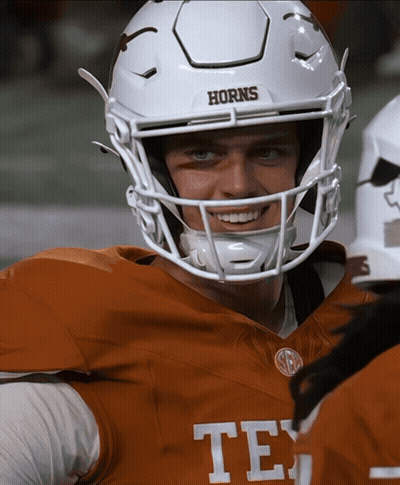 Football Player In Texas 16 Jersey Celebrates GIF