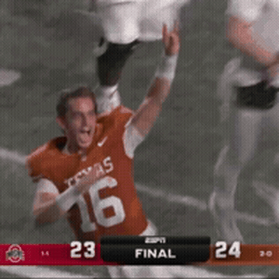 Football Player In Texas 16 Jersey Celebrates GIF
