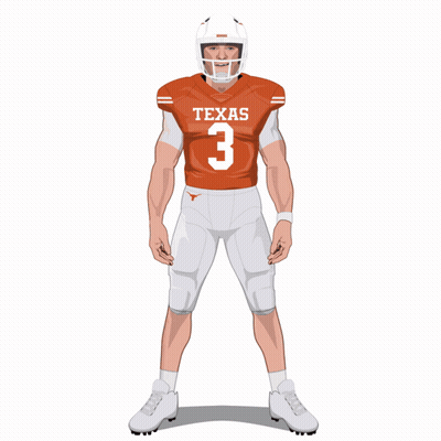 Football Player In Texas Jersey GIF