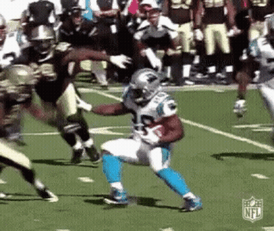 Football Player In Uniform Number 14 GIF