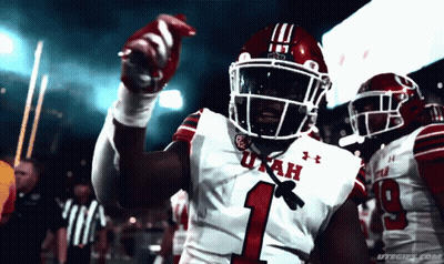 Football Player In Utah Jersey GIF