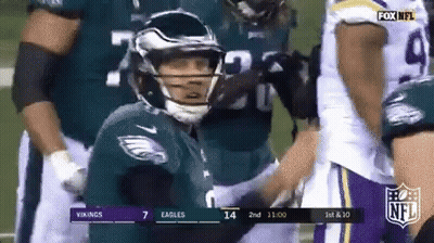 Football Player In Vikings Jersey On Field GIF