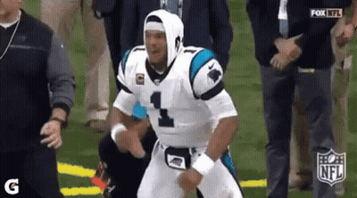 Football Player In White Helmet Dancing GIF