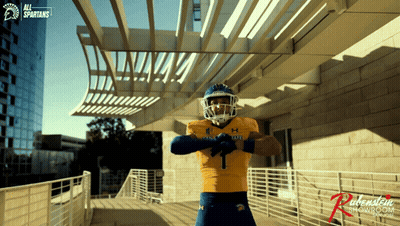 Football Player In White Helmet San Jose GIF