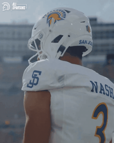 Football Player In White Helmet San Jose GIF