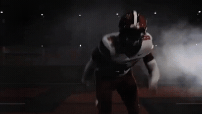 Football Player In White Helmet Saying ACC GIF