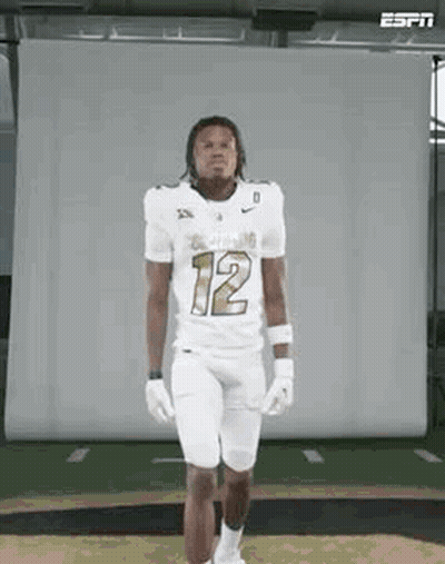 Football Player In White Jersey And Shorts GIF