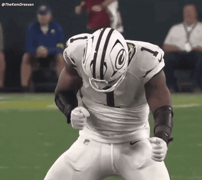 Football Player In White Jersey Celebrating GIF