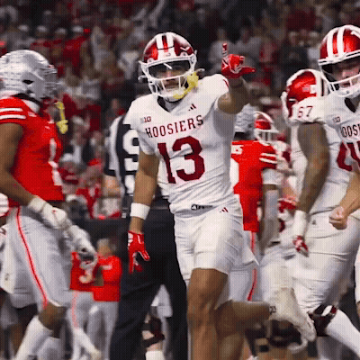 Football Player In White Jersey Hoosier 13 GIF