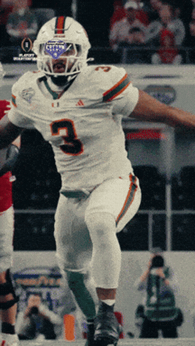 Football Player In White Jersey Number 3 GIF