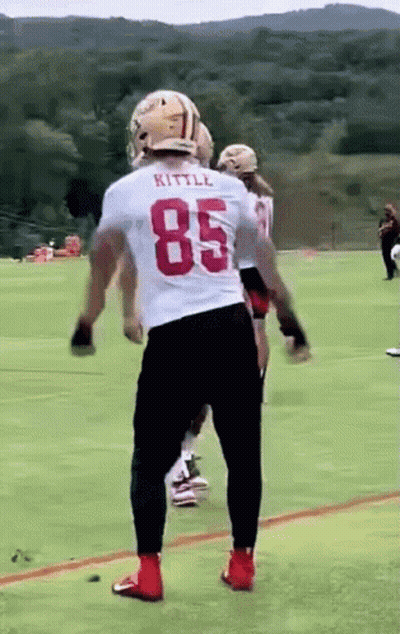 Football Player In White Jersey Number 85 GIF