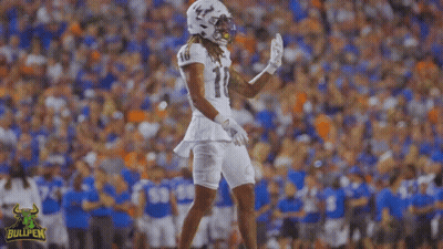 Football Player In White Uniform Number 11 GIF