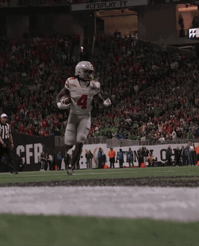 Football Player In White Uniform Number 4 GIF