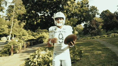 Football Player In White Uniform Number 9 GIF