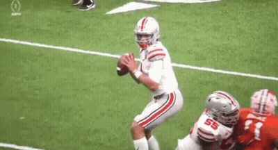 Football Player In White Uniform Running With Ball GIF