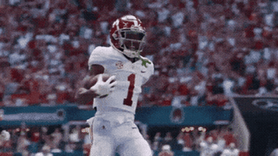 Football Player In White Uniform Running With Ball GIF