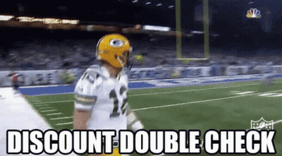 Football Player In Yellow Helmet Discount Double Check GIF