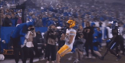 Football Player In Yellow Helmet Number 11 GIF