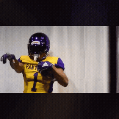 Football Player In Yellow Jersey Number 1 GIF