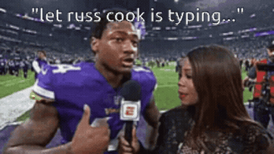 Football Player Interviewed By Woman On Field GIF